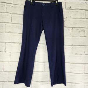 Marc Jacobs Navy Blue 100% Wool Wide Leg Dress Pant Trousers Lined Size 8